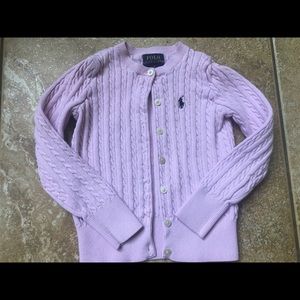 Polo Ralph Lauren girls cardigan sz 5 EUC